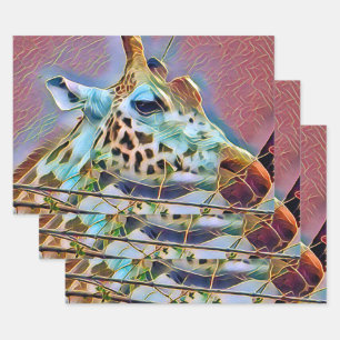 GIRAFFE WRAPPING PAPER SHEETS