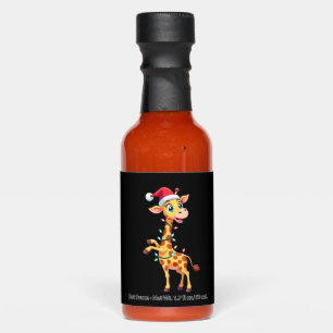 Giraffe Xmas Lighting Funny Santa Giraffe Christma Hot Sauces