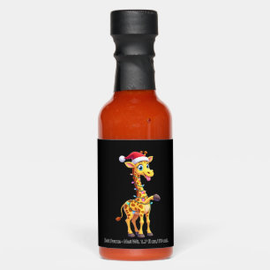 Giraffe Xmas Lighting Funny Santa Giraffe Christma Hot Sauces
