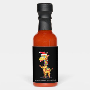 Giraffe Xmas Lighting Funny Santa Giraffe Christma Hot Sauces