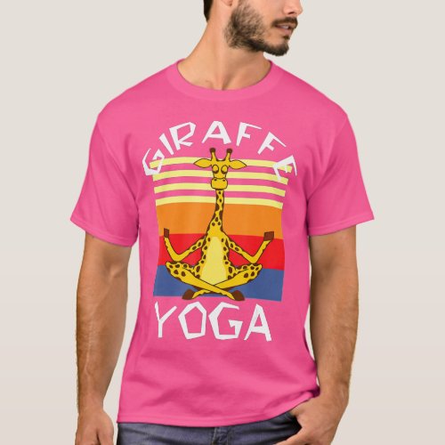 Giraffe Yoga Funny Namaste For Women And Men Retr T_Shirt