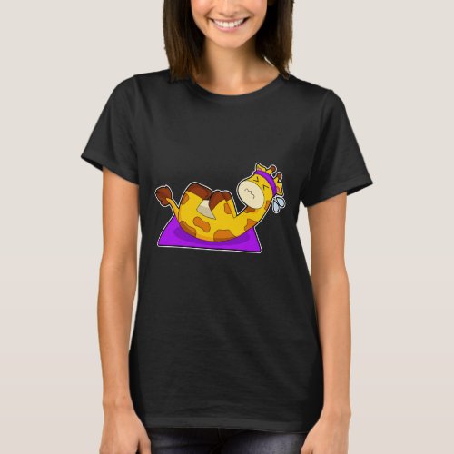 Giraffe Yoga Meditation Gymnastics T_Shirt