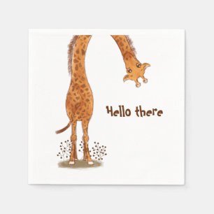 Giraffe, Zoo Animal Birthday Napkins