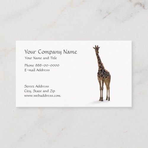 Giraffe Zoologist Business Card