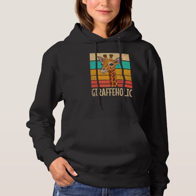 Giraffeholic Quote For A Giraffe Hoodie (Front)