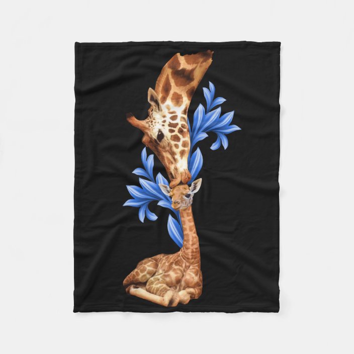 Giraffes A Mother S Love Fleece Blanket Zazzle Com