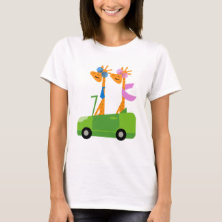 Giraffes and Car T-Shirt