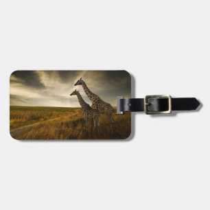 Giraffes and The Landscape Luggage Tag
