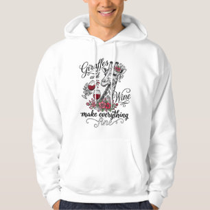 Giraffes And Wine Vintage Engraving Shirt Design_1