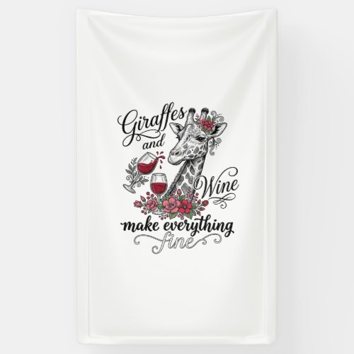 Giraffes And Wine Vintage Engraving Shirt Design_1 Banner