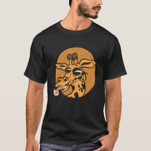 Giraffes Animal Vintage Giraffe Tongue Retro Giraf T-Shirt