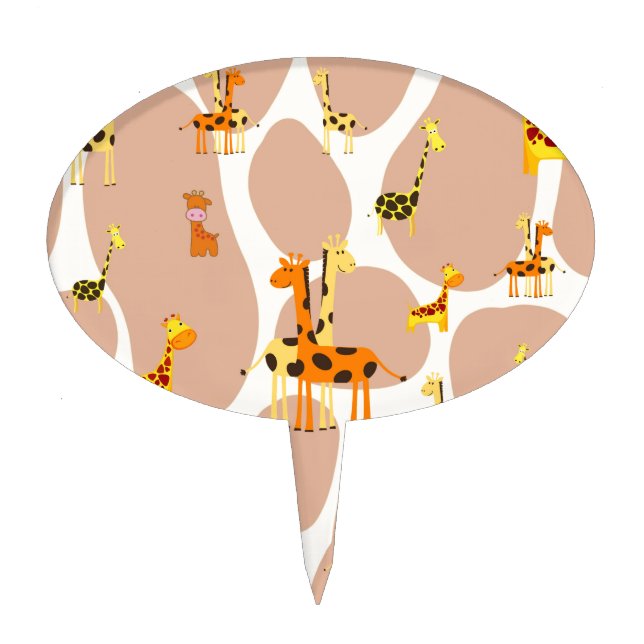 Giraffes Cake Topper (Front)