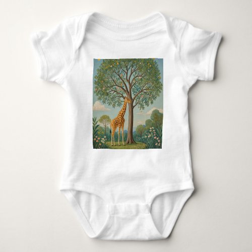 Giraffes Canopy Baby Bodysuit