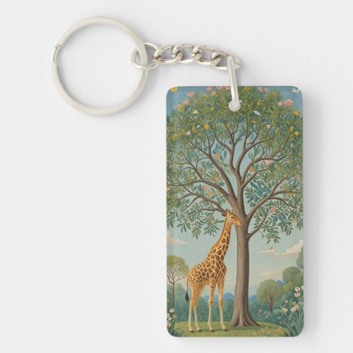 Giraffes Canopy Keychain