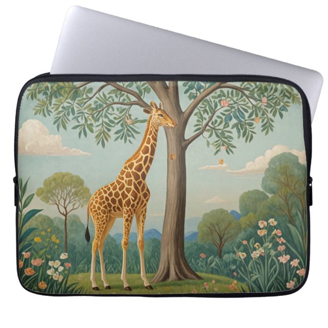 Giraffe's Canopy Laptop Sleeve (Front)