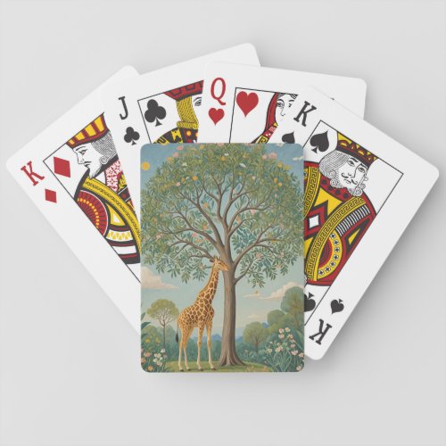 Giraffes Canopy Poker Cards