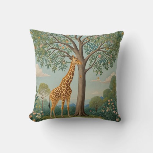 Giraffes Canopy Throw Pillow