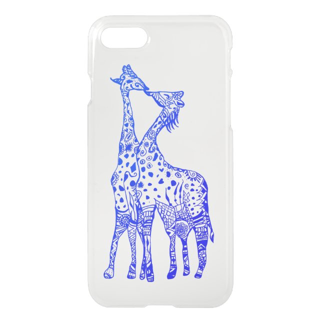Giraffes Custom iPhone 8/7 Clearly™ Deflector Case (Back)