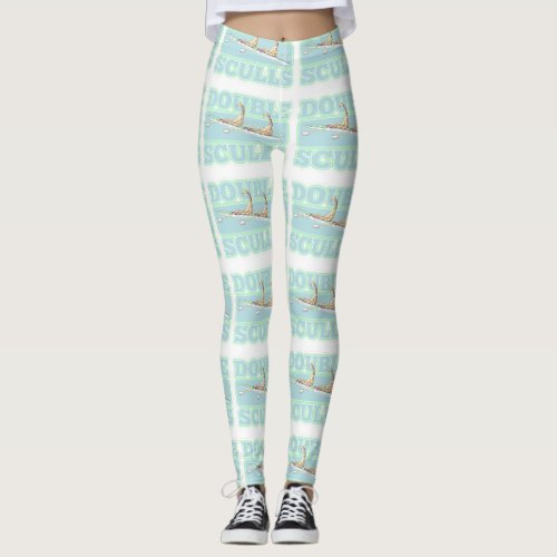 Giraffes double scull rowing regatta leggings