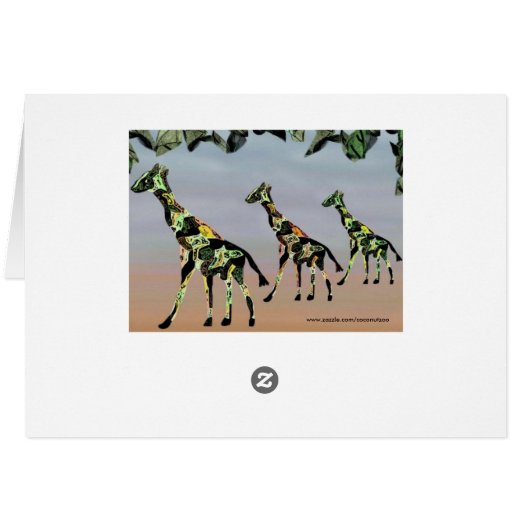 Giraffes Family Habitat Cards (Back Horizontal)