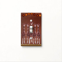 Giraffes Giraffe Rustic Brown Safari Chic Lanterns Light Switch Cover