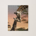 Giraffes Greeting Each Other Jigsaw Puzzle at Zazzle