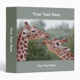 Giraffes in Love Binder (Enter Your Text)