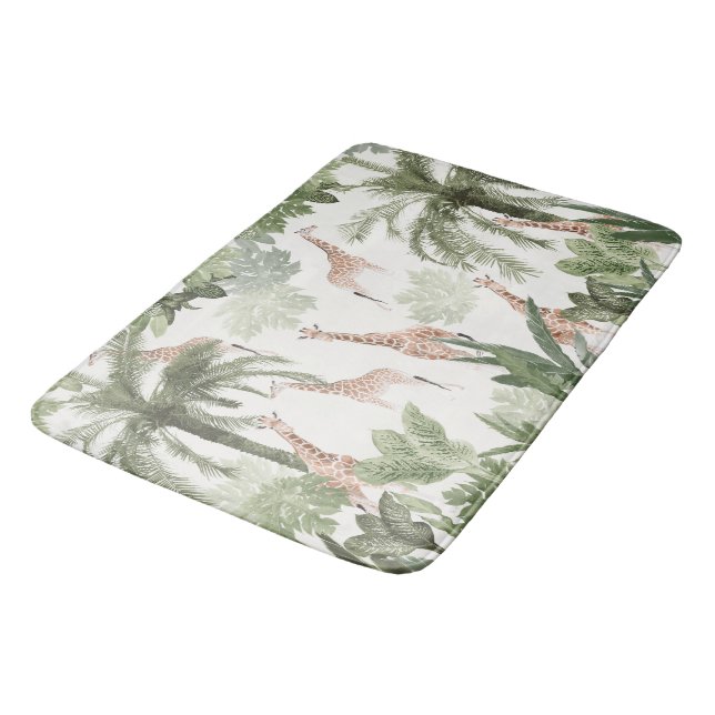 Giraffes in the Jungle #1 #kids #wall #decor #art Bath Mat (Angled)