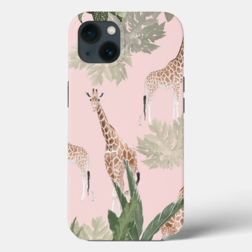 Giraffes in the Jungle 2 kids wall decor art iPhone 13 Case