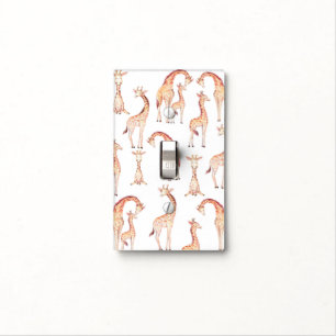 Giraffes Jungle Nursery Room Cute Whimsical Light Switch Cover