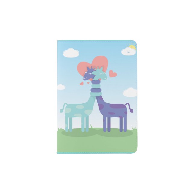Giraffes Love Passport Holder (Front)