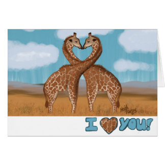 Giraffe Valentine Cards - Greeting &amp; Photo Cards | Zazzle