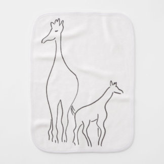 Giraffes - Mommy and Baby - Burp Cloth