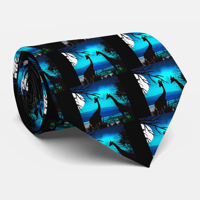 Giraffes Neck Tie (Rolled)