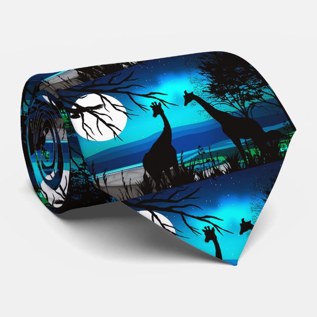Giraffes Neck Tie (Rolled)