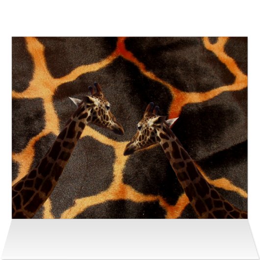 Giraffes On Giraffe Background, (Inside Horizontal (Top))