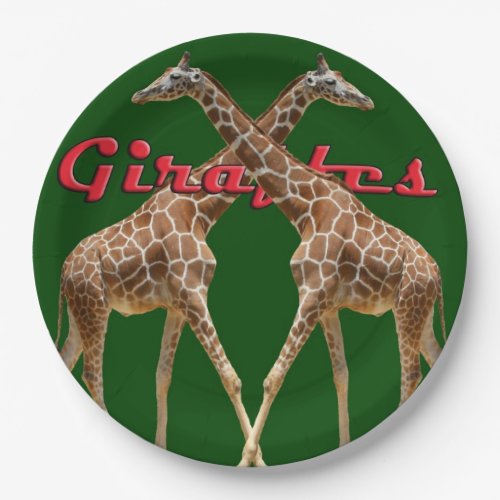 GIRAFFES PAPER PLATES