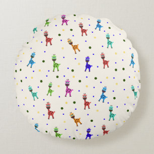 Giraffes pattern  round pillow