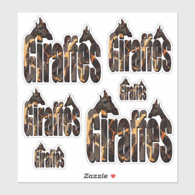 Giraffes Picture Logos, Sticker (Sheet)