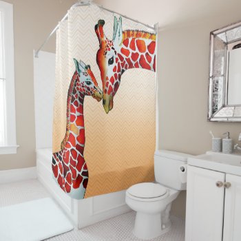 Giraffes Shower Curtain by MarblesPictures at Zazzle
