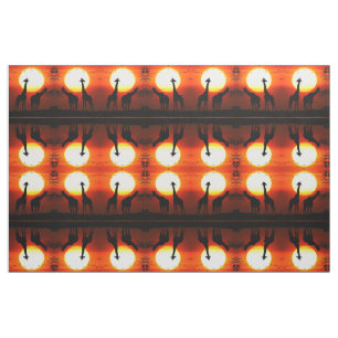 Giraffes & Sunset Africa Fabric