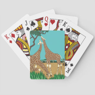 Giraffes & Tick Birds Poker Cards