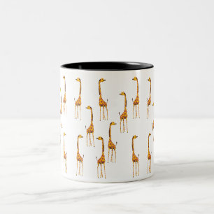 Giraffes Two-Tone Coffee Mug