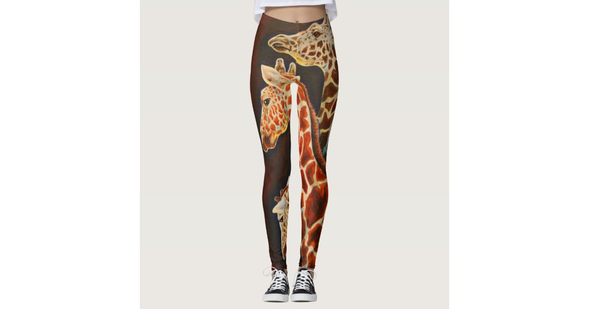 Periwinkle Giraffe Print Leggings, Zazzle