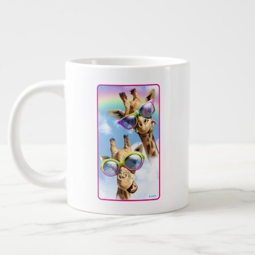 Giraffes With Sunglasses Giant Coffee Mug