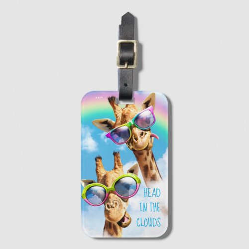 Giraffes With Sunglasses Luggage Tag