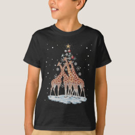 Giraffes Xmas Tree Giraffe Christmas Tree Merry Ch T-Shirt