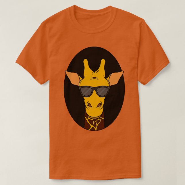 Girafffe with Sunglasses T-Shirt (Design Front)