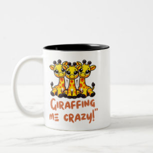 Giraffic Jam Cute Giraffes Cartoon Design Mug