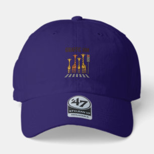 Giraffic Jam Funny Giraffe Crossing Vintage Vector 47 Brand Hat